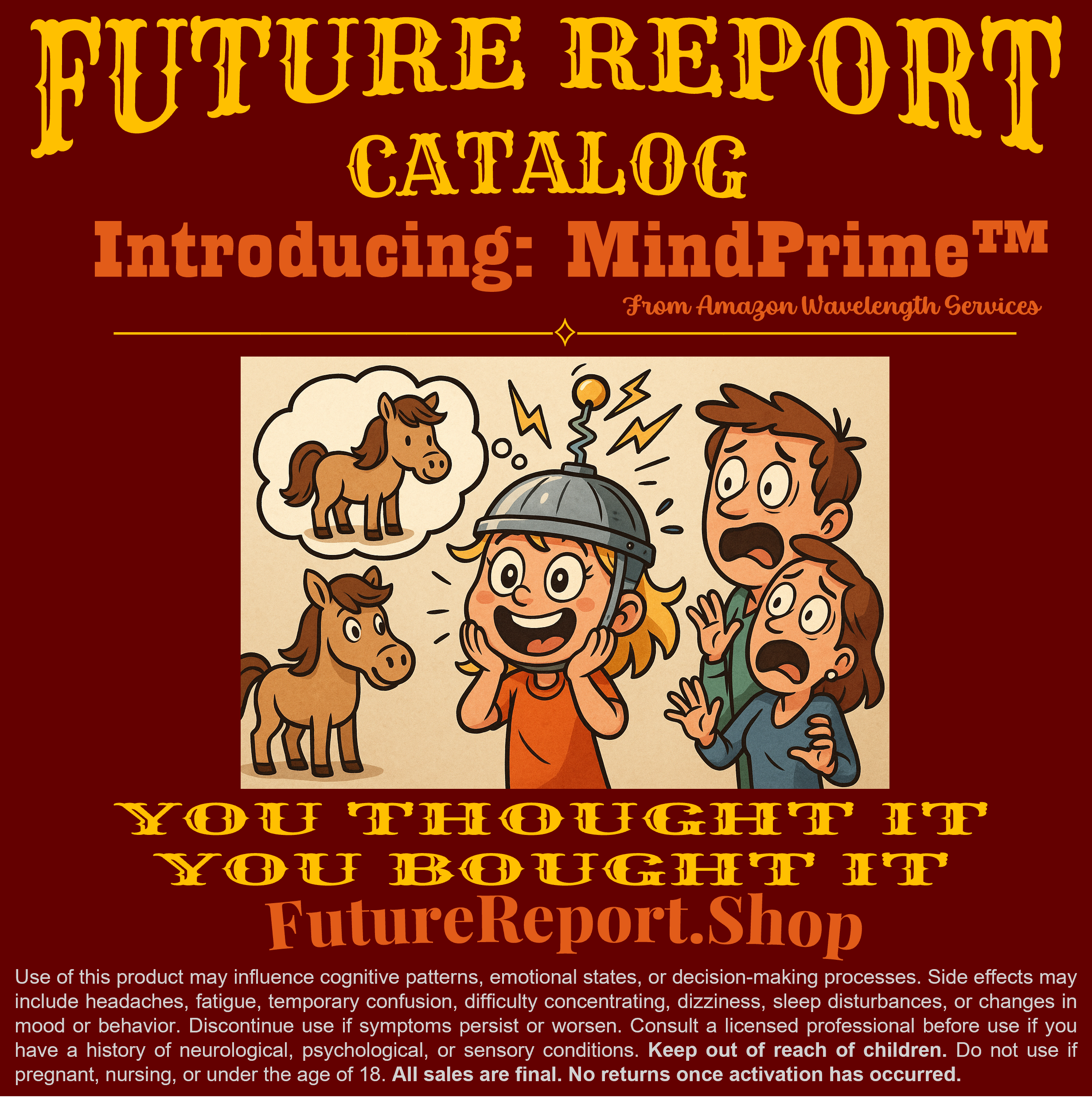 MindPrime™ catalog poster — Future Report Mail-Order Division